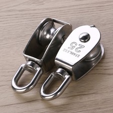 4 Pcs Stainless Pulley Swivel Lifting Rope Heavy Duty Steel Wire