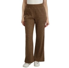 Andrew Marc Women's Rib Knit Pull On Pants Brown, Medium New With Tags