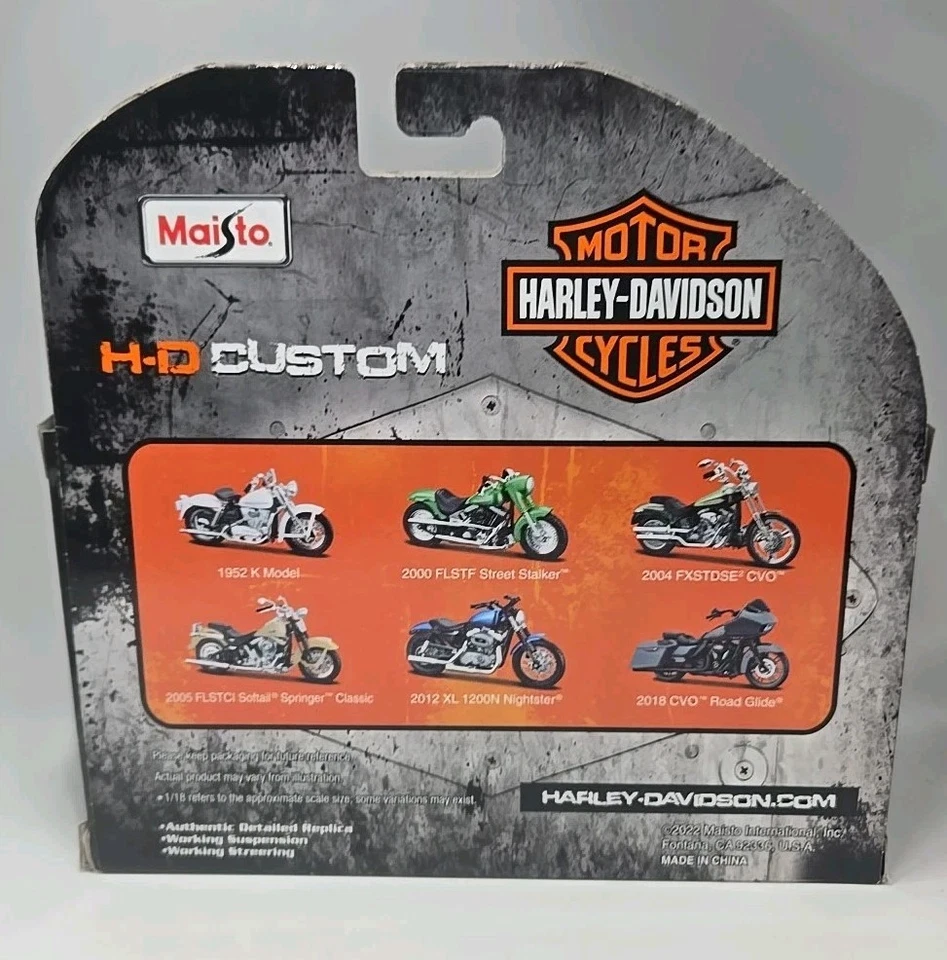 Motocicleta Harley Davidson Street Stalker 2000 FLSTF serie Maisto modelo 37 1/18 Foto 2 de 2