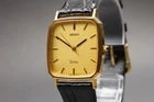 [Near MINT] Vintage Seiko Dolce 5E31-5A80 27mm Gold Dial Quartz Men`s Watch