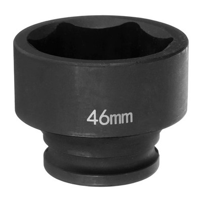6-Point Impact Socket 46mm Socket 1/2'' Drive 2'' Long Cr-Mo Steel Phosphated