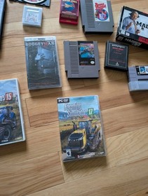 Video Game Lot Of 13 Nintendo Super NES Atari PSP PlayStation Gameboy Pc