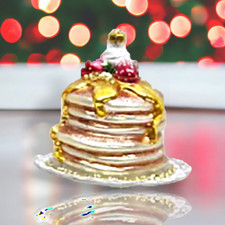 Pancake Stack Ornaments Set Of 2 Christmas Decor SHIPS WITHIN 10 DAYS 