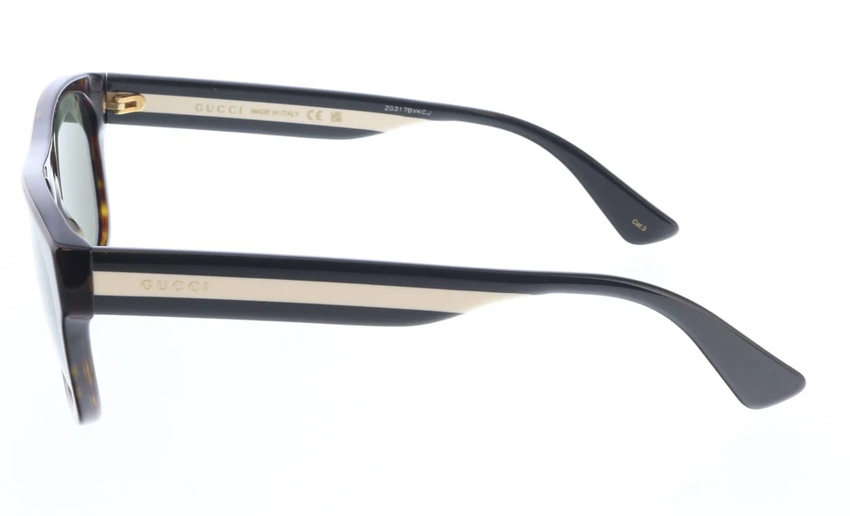 Gafas de sol cuadradas Gucci GG0341S-003 carey con acento beige Foto 3 de 4