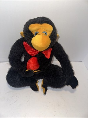 Chimpanzee Monkey Soft Cuddly Plush Toy Heart