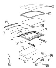 Genuine Mopar Sunroof Seal 1RY52JD7AB