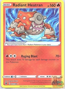 Radiant Heatran 027/189 Astral Radiance Radiant Rare