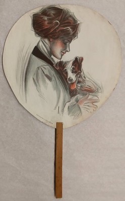 c1914 Hand Fan ''The News'', Newport, PA - chromolithograph