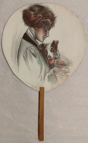 c1914 Hand Fan "The News", Newport, PA - chromolithograph