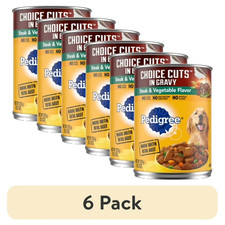 (6 Pack) Choice Cuts Adult Canned Dog Food Steak & Vegetable Flavor 13.2 Oz Cans 5.72 per gallon