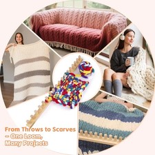 Chunky Blanket Wooden Loom   Beginner-Friendly Party Gift US 