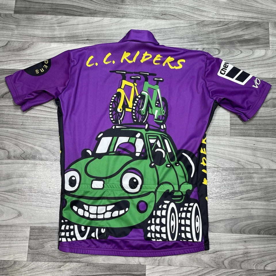 Vintage Cycling Race Team Bike Jersey Womens 4 / Large Chevron VoMax C C Riders - Image 2 of 4