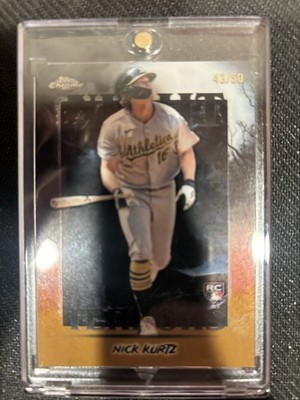 Topps 2025 Chrome Update Night Terrors Nick Kurtz RC NT-5 Gold Refractor 43/50