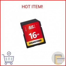 GIGASTONE 16GB SD Card UHS-I U1 Class 10 SDHC Memory Card High-Speed Full HD Vid