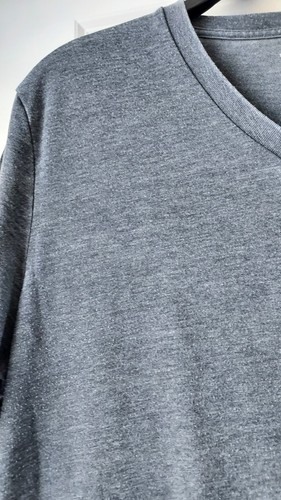 Lucky Brand Venice Burnout T Shirt Mens L Gray V Neck Grunge Worn Soft ...