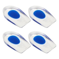 2 Pairs Men Soft Silicone Massage Heel Cushion Foot Pain Relief Shoe Pad
