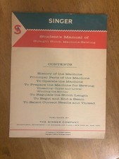 Singer Student's Manual of Straight Stitch Machine Sewing 1960
