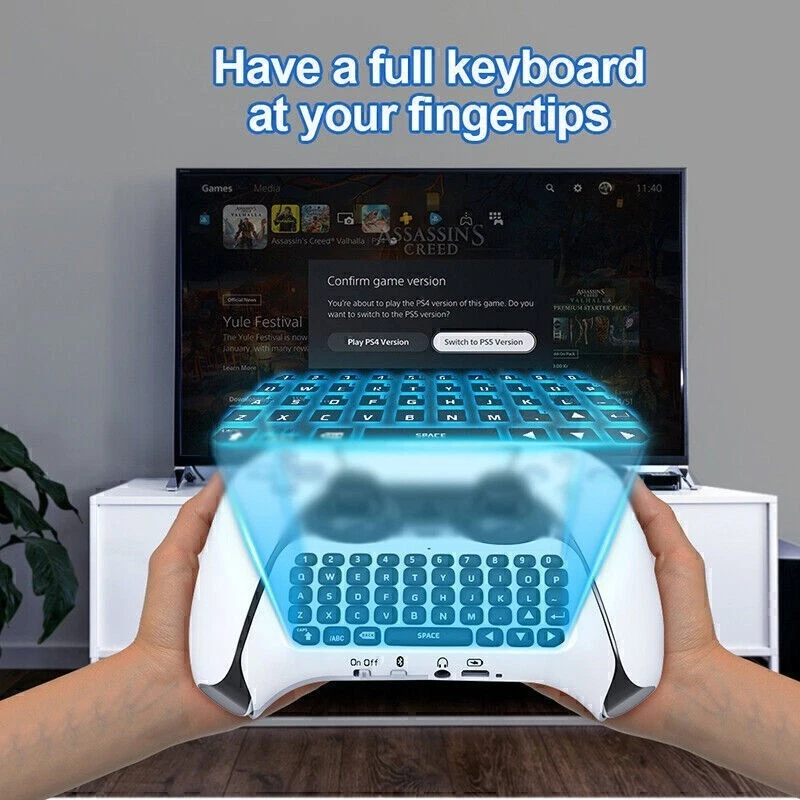 3.5mm Bluetooth 3.0 Wireless Keyboard Chatpad Controller Gamepad for PS5 Gamepad - Image 3 of 4