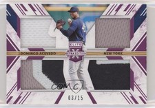 2019 Elite Extra Edition Triple Silhouettes Purple 3/15 Domingo Acevedo s3g