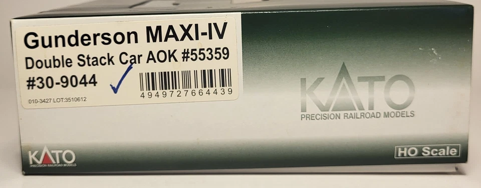 Kato HO Gunderson MAXI-IV AOK #55359 Juego de 3 unidades doble pila 30-9044 C-9 Foto 2 de 4