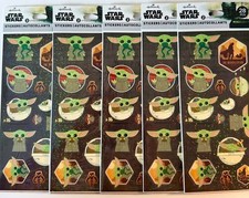 5 Pack Hallmark Star Wars Mandalorian Scrapbooking Stickers 140 Pcs Total