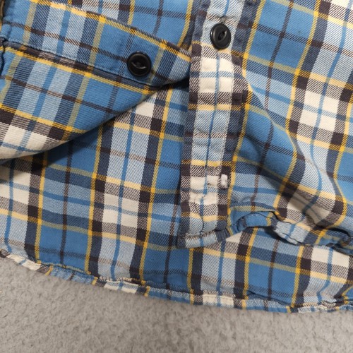 Denim & Supply Ralph Lauren Flannel Men’s XL Plaid Shirt Cotton Lightweight Blue - Picture 7 of 19