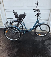 Adult Tricycle Bike for Sale 3-Wheel with Basket Shopping Cruiser