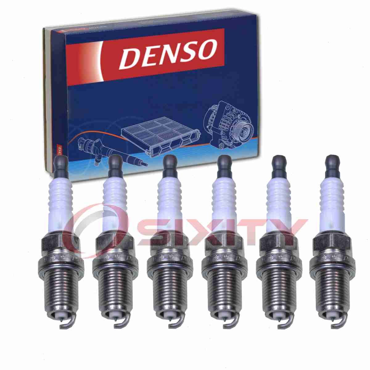 6 pc Denso Spark Plugs for 1992-1993 Dodge W150 3.9L V6 Ignition Secondary  ay