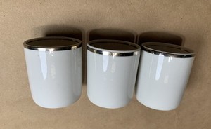 Brazil Porcelana Veracruz de Pedreira Porcelin Demitasse Set of 3
