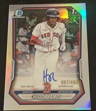 2026 1st Bowman Chrome Hector Ramos Auto Refractor Red Sox #067/499 🔥