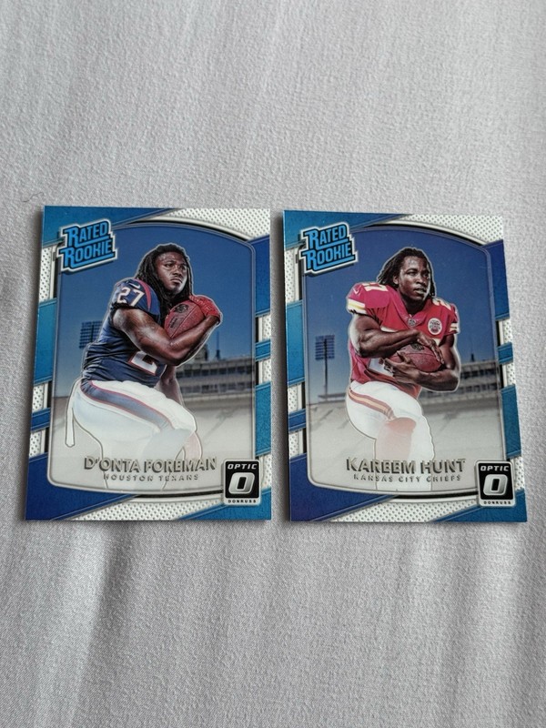 2017 Optic Rated Rookie Lot. Kareem Hunt And D’Onta Freeman