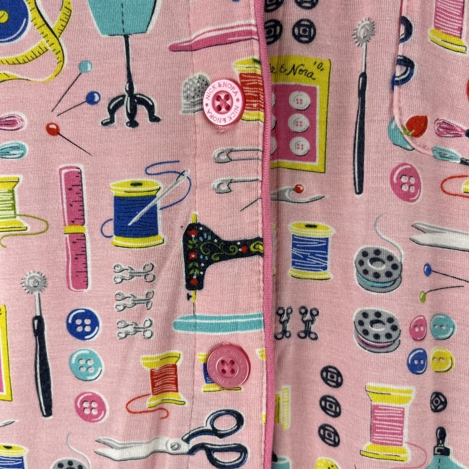 Nick Nora Pajama Lounge Set Womens XL Pink Sewing Seamstress Modal Stretch - Image 3 of 4