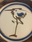 Dansk DAN55 Brown Band Blue Bird Floral Serving Deep Platter Bowl Japan — photo 2