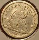 1839 Seated Liberty Dime Fine Detail Cleaned