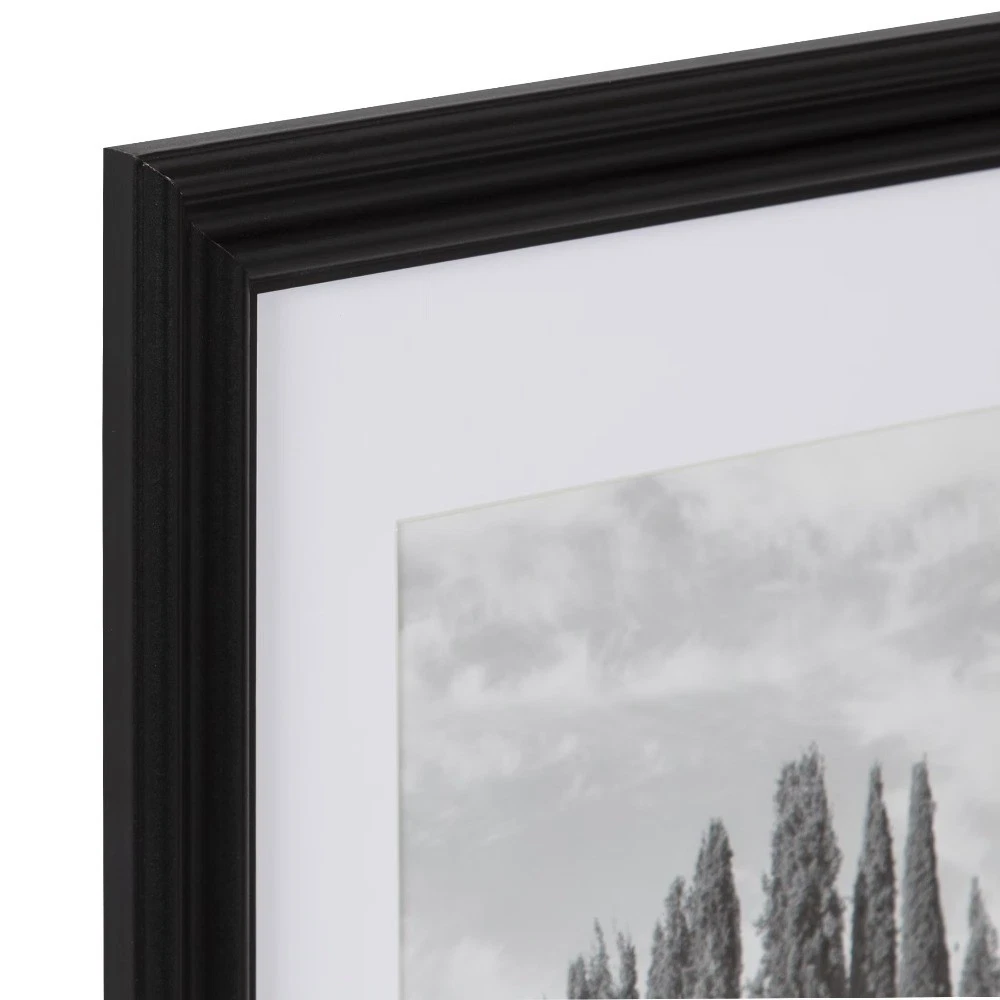 Traditional Gallery Wall Picture Frame Black 11x14 Matted to 8x10 - thumbnail 4