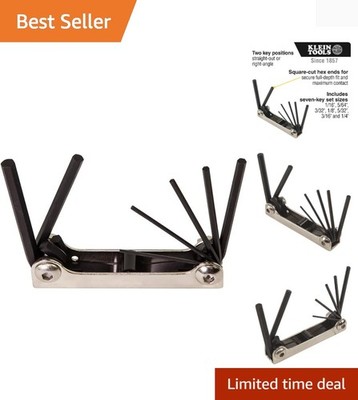 Klein 70582 Folding Hex Key Set: 7 Metric Sizes for Ultimate Convenience