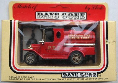 Lledo 1920 Ford Model T Tanker P.B.F. Bureau Of Fire Service Truck DG Figuren 20