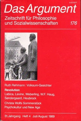 Das Argument 176. Revolution. Zeitschrift für Philosophie und Sozialwissenschaft