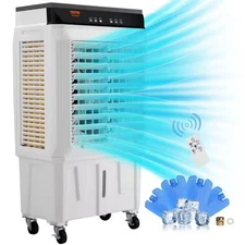 Evaporative Air Cooler 2100 CFM 135° Oscillating Swamp Cooler with 12 H Timer, 7