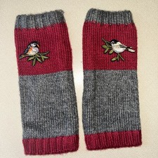 Handmade Crochet Fingerless Gloves Wool Winter Warm Soft Hand Warmers Women