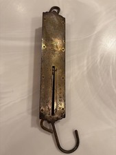 Vintage Hanging Scale Chatillon CATL 80 Type 100 Spring Balance Brass Face 80lb 