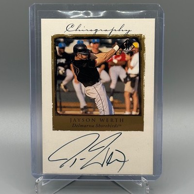 1999 SP Top Prospects Chirography #JW Jayson Werth Auto Phillies 08 World Series