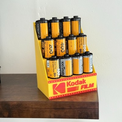 Kodak Film and plate Hanger ①【希少品レア！】 Kodak 35mm Film Display Stand + Canisters, Ideal for Collectors