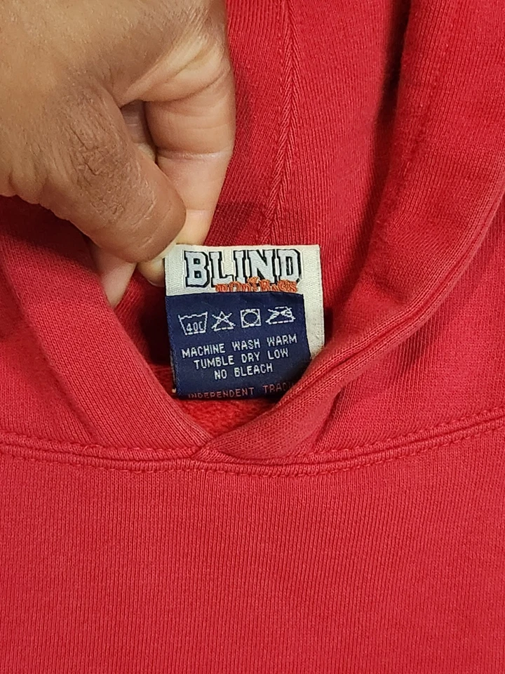 Monopatín con capucha vintage ciega juvenil XL rojo Foto 3 de 4