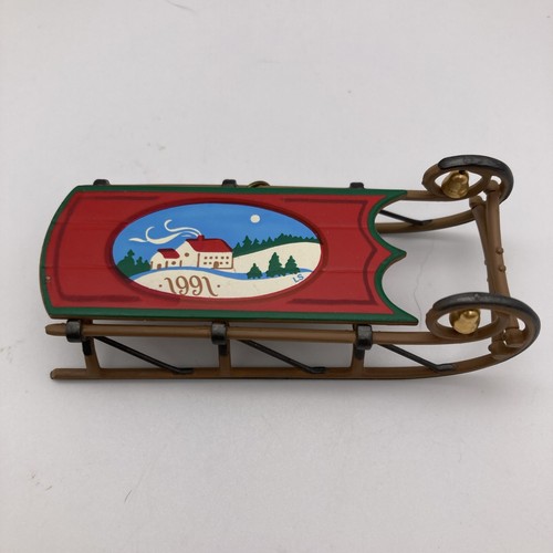 HALLMARK KEEPAKE "OLD FASHIONED SLED" slitta 3,5" ORNAMENTO (CB6620)