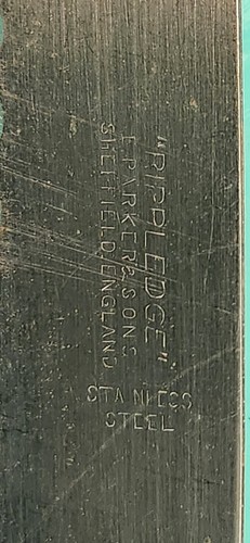 8-Vintage Crown Crest Sheffield England Carving Set Plastic Handle Elk Sharpener - Picture 18 of 18