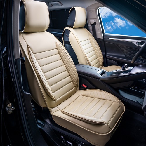 VEVOR Coprisedili Universali per Sedili Anteriori 2 Pezzi Auto SUV Camion Beige - Bild 8 von 12