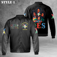 Custom Name OES Sistar Order Of The Eastern Star 3D Bomber Jacket S-5XL