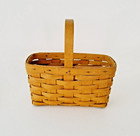 New ListingVintage Longaberger Handled Small Basket c.2000 Usa Made, Farmhouse Decor