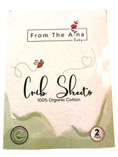 From the Aina Organic Cotton Crib Sheets Set of 4 - 2 Print  2 White New